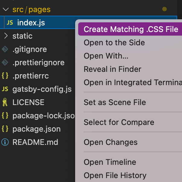 Create Matching CSS File